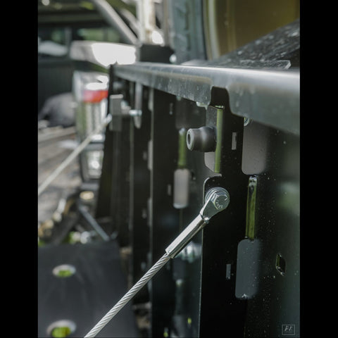 View of the top edge of the C4 swing out showing the robust structure. 