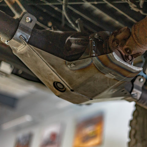View of the underside of the rear diff skid for the 2nd Gen Tacoma from C4 Fabrication.