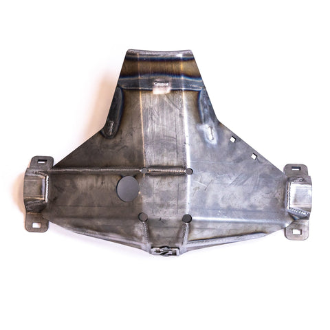 View of the bottom of the C4 rear diff skid for Tacoma.