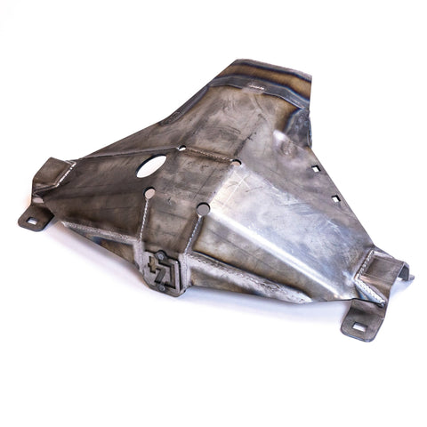 Angled rear view of the Tacoma rear diff skid from C4 Fabrication.
