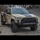 Modified 2022+ Toyota Tundra TRD Pro with a C4 Overland bumper with medium height bull bar and tube gussets. 