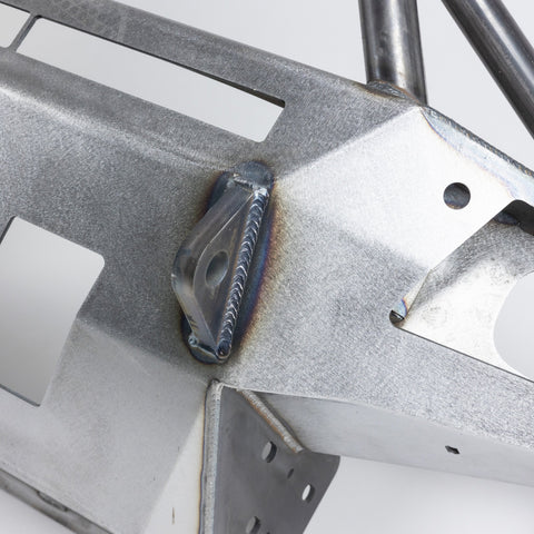 Close-up photo of the Overland Bumper from C4 Fabrication highlighting the integrated tow points welded into the bumper from both front and back.