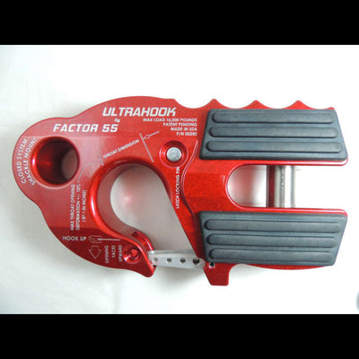 Factor 55 UltraHook Winch Hook with Shackle Mount - Red