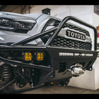 C4 Hybrid bumper with full-height bull bar and tube gussets.